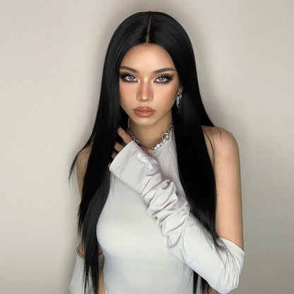 Charisma Synthetic Lace Front Wig Long Silky Straight Hair Heat Resistant Hair Synthetic Wigs For Women Ginger Blonde Wig