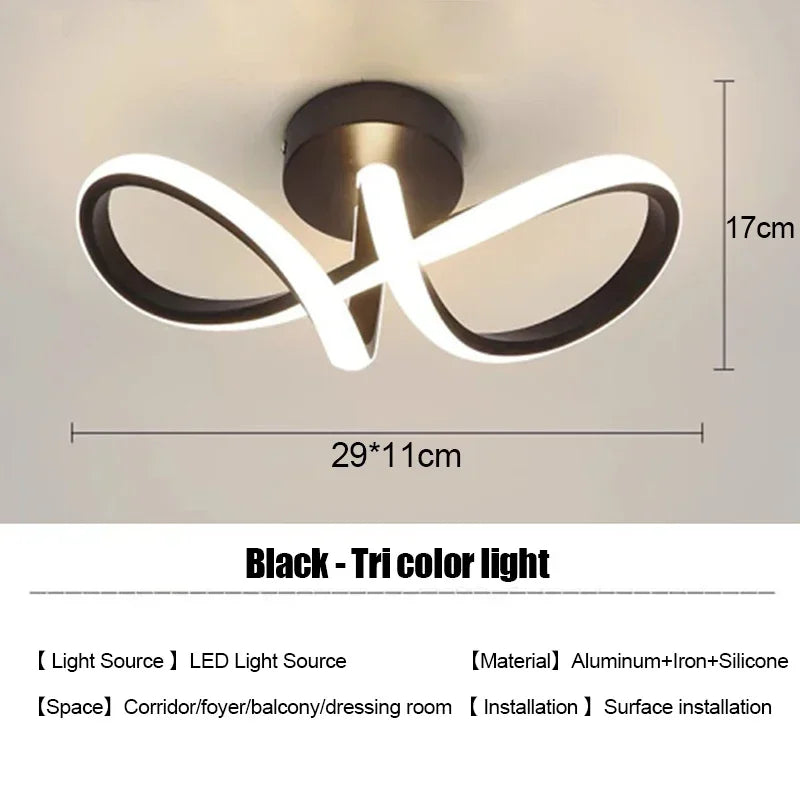 LED Strip Aisle Ceiling Lights Modern Minimalist Living Room Lamps For Balcony Entrance Home Decor Fixtures various styles