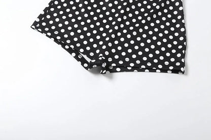 Weird Puss Polka Dots Print Patchwork Halter Backless Playsuit Summer Women's Suit Sexy Stretch Woman Jumpsuits and Rompers