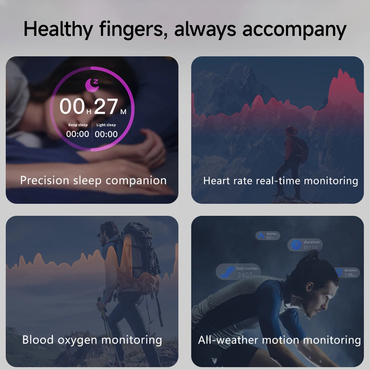 2026 New IP68 Waterproof Smart Rings for Android iOS Heart Rate Blood Pressure Sleep Monitoring Motion Tracking  Men Women Gift