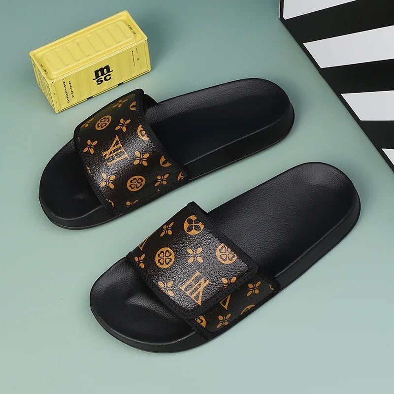 Summer Men Slippers Luxury Sport Slides Outdoor Street Clogs Quick Dry Beach Sandals Male Indoor Home Shoes Loafers Flip Flops