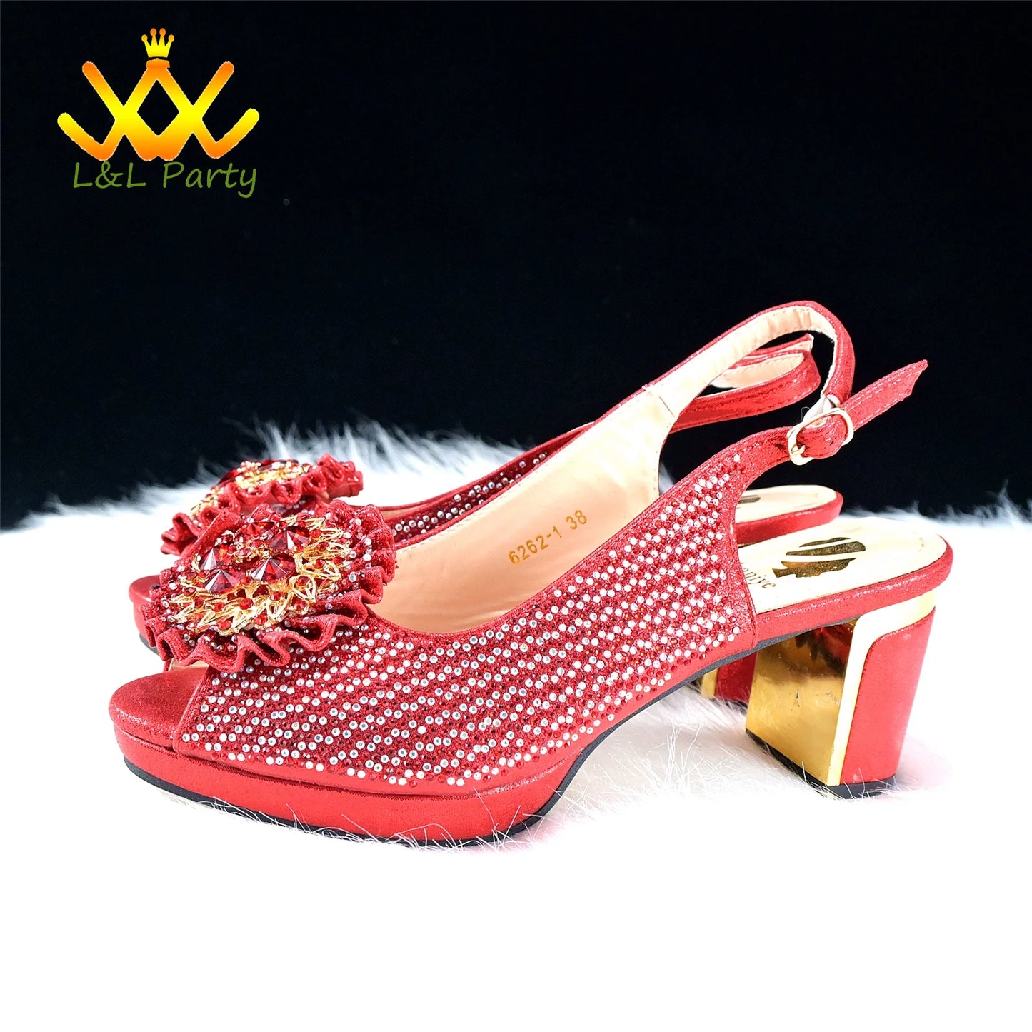 2024 Special New Arrivals Italian Women Shoes and Bag to Match in Green Color with Platform Shinning Crystal Sandal for Wedding