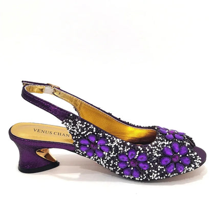2024 Shoes and Bag for Party Wedding Plus Size Women Shoes 43 High Heels Sexy Ladies Luxery Shoes Women Dress Pumps with Purse