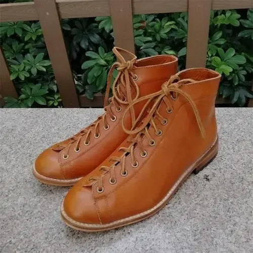 High-tooling Boots Men's Goodyear-Welted Vintage Boots Men's Retro Shoes Chelsea Fashion Trend Dress Black Desert Boots Men