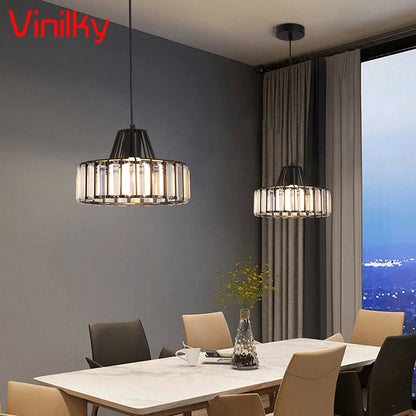 Crystal Pendant Lights Indoor Bedroom Ceiling Chandeliers Lamps Nordic Loft Loby Hanging Light Fixture Hotel Hall Decor Led Lamp