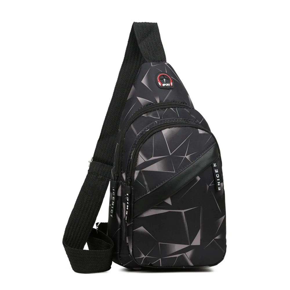 Chest Bag,Men's Casual Waterproof Crossbody Bag, Trendy Sports Bag, Multifunctional Small Bag, Shoulder Bag