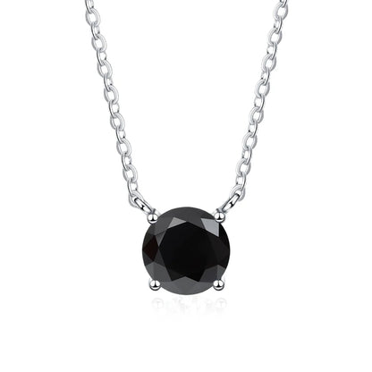 NeeTim 1ct 2ct 3ct Colored Moissanite Necklace for Women 925 Sterling Silver with White Gold Plated Woman's Necklaces Chain