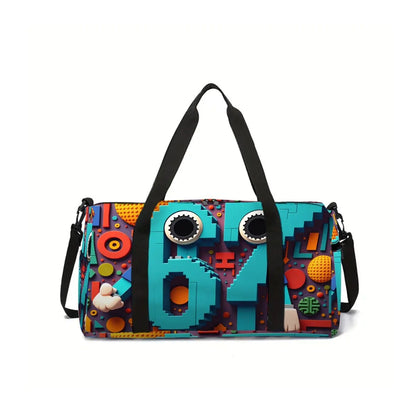 Classic Popular Funny Novelty 67 six seven 3D Printed Travel Bags Barrel Shape Crossbody Bag Outdoor Sports Bags Gym Yoga Bag