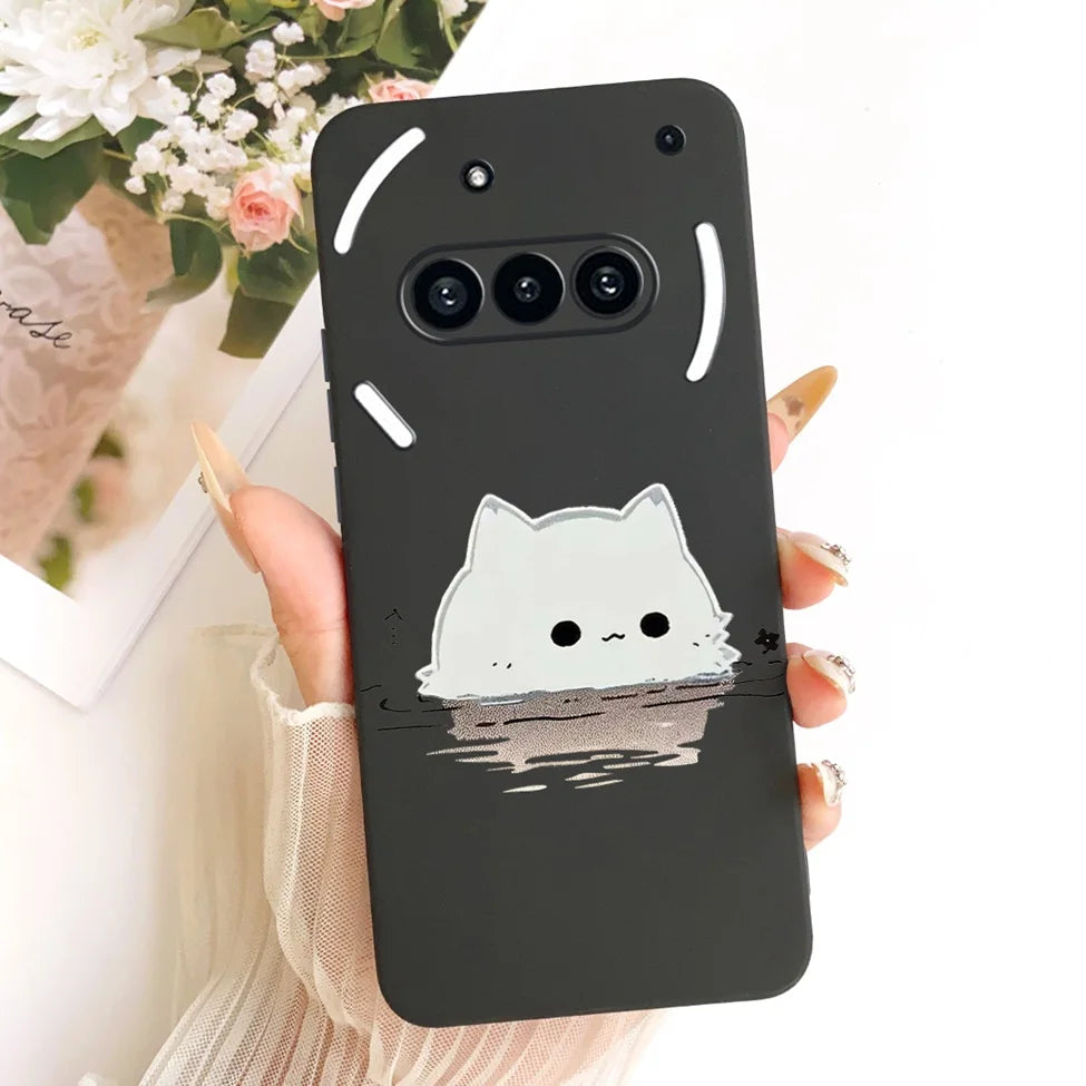 Casing For Nothing Phone (3a) A059 Cover For Nothing Phone 3a Case Silicone Cute Cat Fashion Butterfly Funny Painted