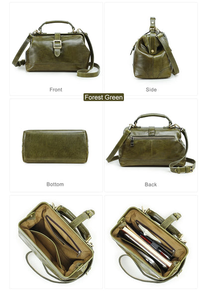 CONTACT'S Genuine Leather Sling Shoulder Bags for Women Luxury Designer Tote Bag Women‘s Bag Handbag Fashion Ladies’ Doctor Bag