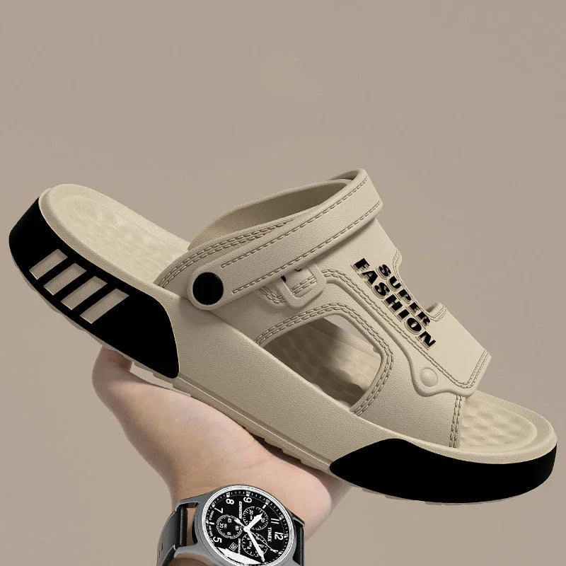 Men Summer EVA Platform Slide Slippers Soft Sole Indoor Outdoor Beach Walking Flip Flops Sandals