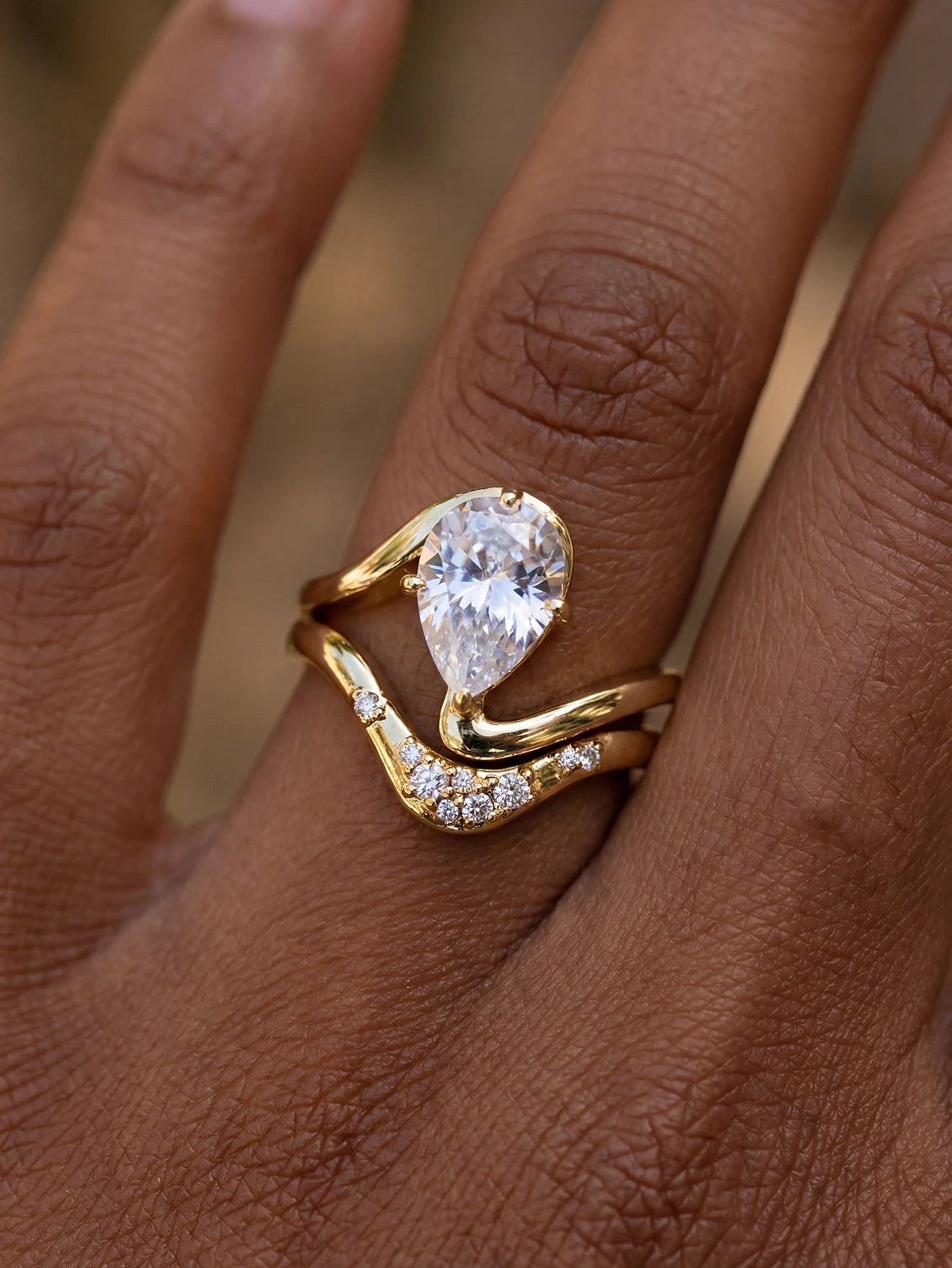 925 Sterling Silver Simple Fashion Water Drop Zircon Ring For Women Engagement Wedding Luxury High Quality Fine Jewelry
