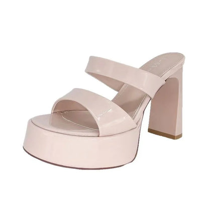 Sexy Super High Heels Women Slippers Chunky Fashion Shoes Pumps Sandals New Party Luxury Flip Flops Walking Mujer Flip Flops