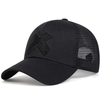 Hat Men's Summer Mesh Sunshade Baseball Hat Net Hat Outdoor Beach Sports Leisure Sun Hat Korean Breathable Duck Tongue Hat B128