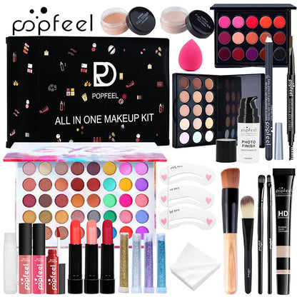 Professional Makeup Set Full Makeup Kit Eye Shadow Blush Foundation Face Powder Makeup Case Korean Cosmetic Christmas Gifts