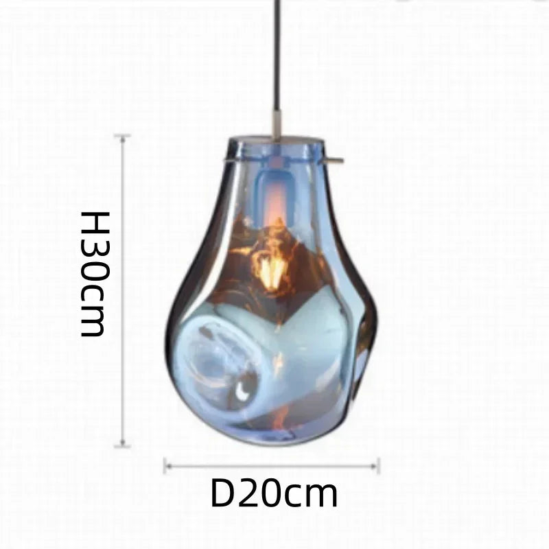 2026 Nordic Pocket Glass Chandelier Table Dining Kitchen Island Pendant Lights Minimalist Decor Lighting Suspension Design Fixtu
