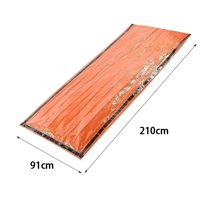 Emergency Sleeping Bag Ultra Waterproof Mylar Thermal Blankets Lightweight Survival Sleeping Bag Keep Warm for Camping Hiking