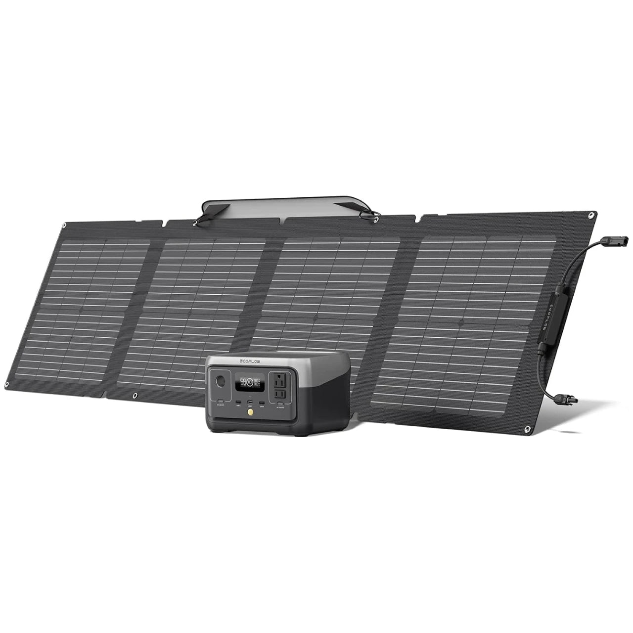ECOFLOW Portable Power Station RIVER 2, 243Wh LiFePO4 Battery/ 1 Hour Fast Charging, 2 Up to 600W AC Outlets, Solar Generator