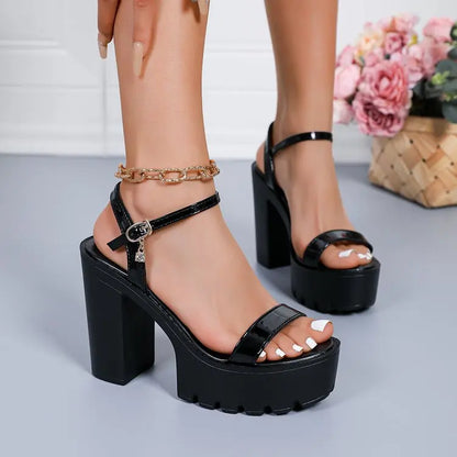 Luxury Super High Heels Women's Shoes 2026 New Fashion Elegant High Heel Sandals Slides Women Summer Peep Toe Platform Sandal