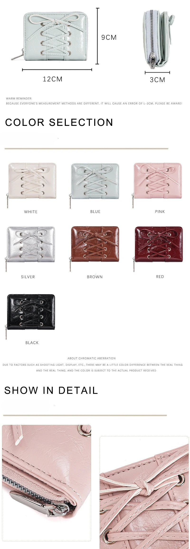 Simple Korean Style Bow Wallet Ultra Thin Short Clutch Card Bag Multi-function Zipper PU Leather Card Holder Travel Coin Purse