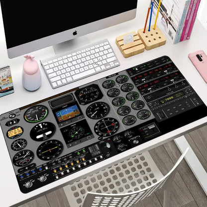 Aircraft Cabin Navigation Diagram Mouse Pad Large Rubber Anti-slip Desk Accessories Mousepad for Office&Gamer Keyboard Decor Mat