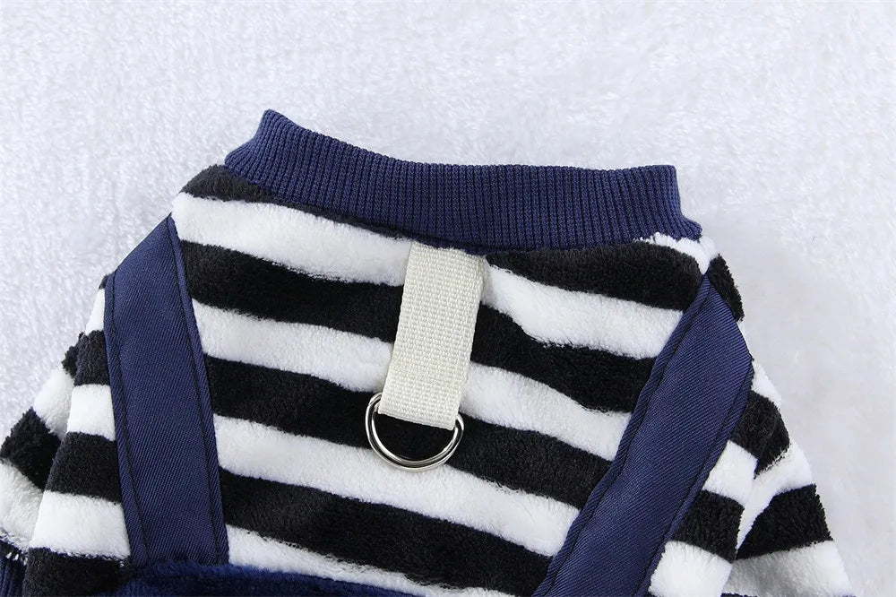 Autumn Winter Pet Dog Soft Fleece Clothes Warm Jumpsuit Coat for Small Medium Large Dog Cat Puppy Jacket Sweater with Leash Ring