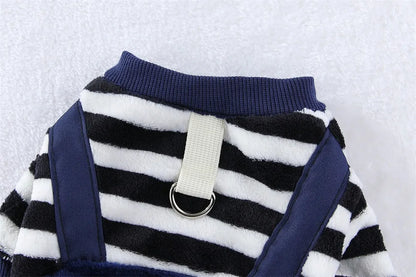 Autumn Winter Pet Dog Soft Fleece Clothes Warm Jumpsuit Coat for Small Medium Large Dog Cat Puppy Jacket Sweater with Leash Ring