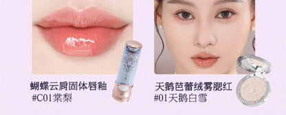 Flowerknows Gift Box Makeup Set Little Angel Full Box Lip Glaze Blusher Shell Jewelry Flower Know Birthday Gift Kit
