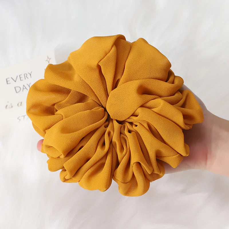 High Quality Extra Large Premium Oversize Malaysia Chiffon Big Size Muslim Hijab Scrunchies
