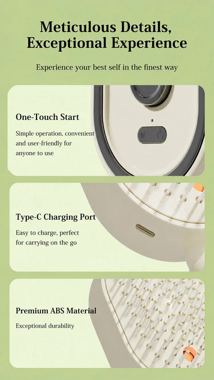 Electric Spray Hair Brush Leave-In Essential Oil Hair Care Red Light Comb Scalp Massage Reduce Frizz Smoothing Air Cushion Comb