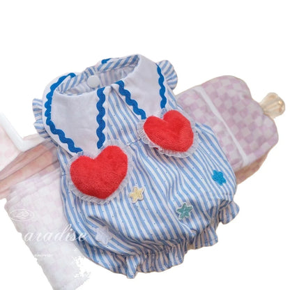 Summer Pet Dog Cat Clothes for Small Dogs Cats Bubble Puppy Princess Striped Dress Cats Kitten Rabbit Clothing Pet Supplies