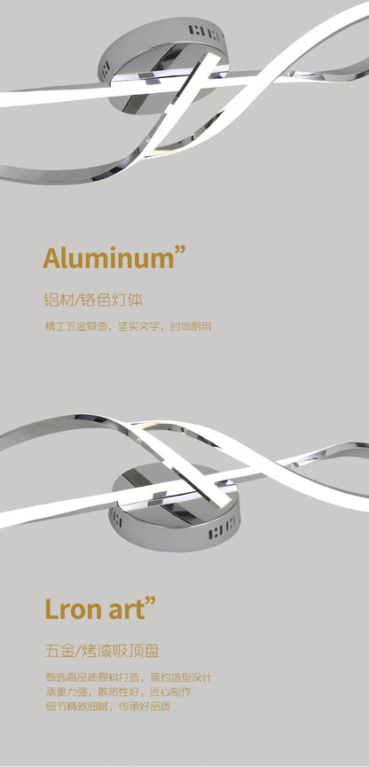Modern Ceiling Chandelier Gold/Chrome Led Ceiling Lights For Living Bedroom Dimmable Kitchen Dining Room ceiling lamp lustre