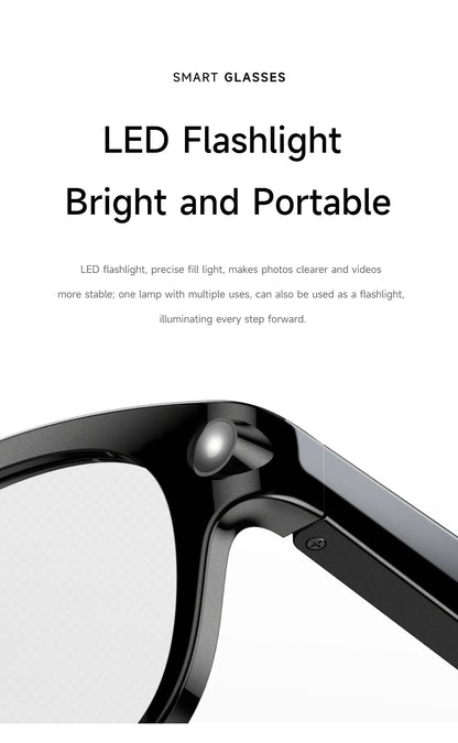 2026 AI Smart Glasses AI Translation Sunglasses Bluetooth Calling Music Player Camera Control Anti-blue Light Glasses  Men Women
