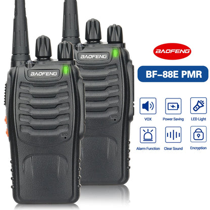 4/6PCS Baofeng BF-88E PMR446 Walkie Talkie Wireless Copy Frequency Long Range UHF 400-470MHz Ham Radio For Hunting Travelling
