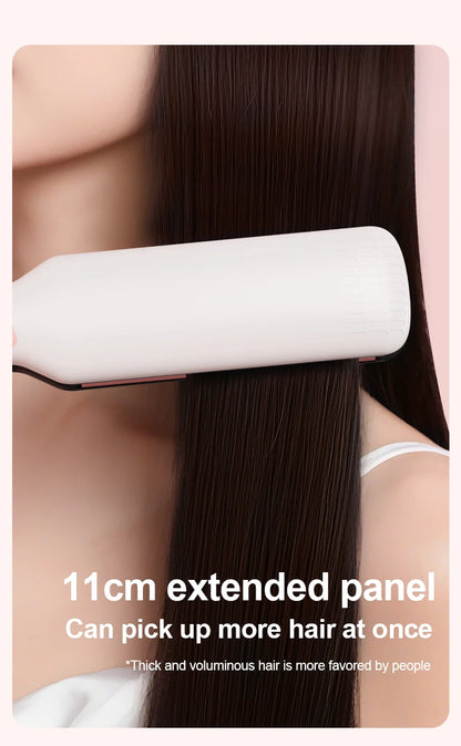 Professional Hair Straightener with Oil Coating Wide Plates–60W Fast Heating,Care for Frizzy,PTC Technology for Smooth Styling