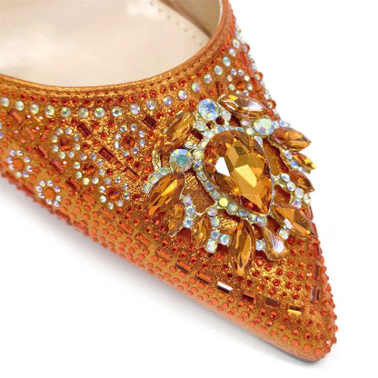 New Fashion Women's Summer Elegant High Heels Women's Sandals Luxury Wedding Italian Women's Party Shoes All Diamond