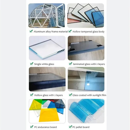 Custom windproof and snow-proof winter house, luxury geodesic glass, computer igloo, dome tent house
