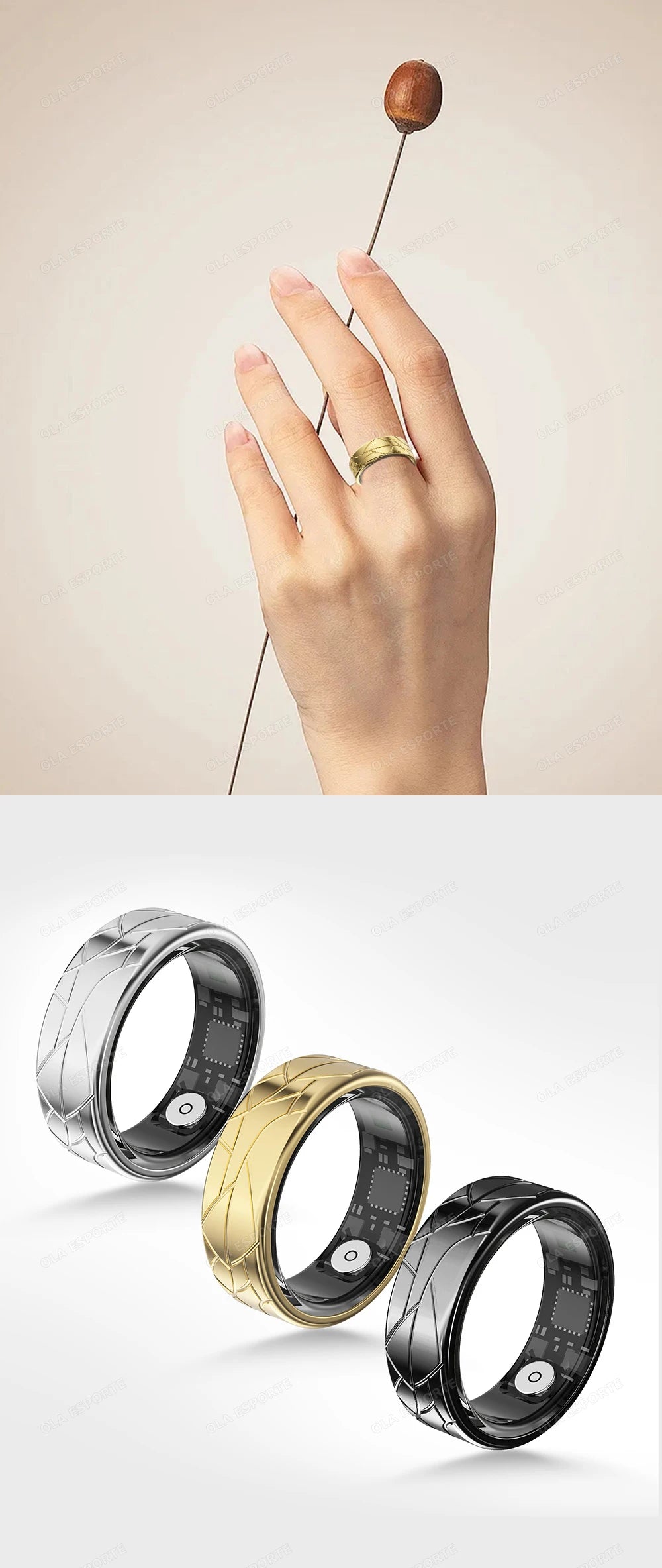 2026 Smart Ring Health and Sleep Tracker Heart Rate Blood Oxygen Monitor Brush Video 5ATM Waterproof Multi Sports Men Women Ring