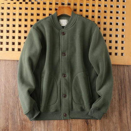 Winter New Men's Baseball Coats Double-sided Polar Fleece Soft Warm Men Jackets Thicken Casual Windbreak Outwear Male Streetwear