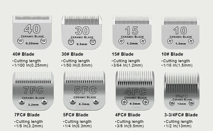 Pet Dog Cat Detachable Ceramic Blade Compatible with Andis,Oster A5 & 76,Wahl KM 10 Series Animals Grooming Clippers