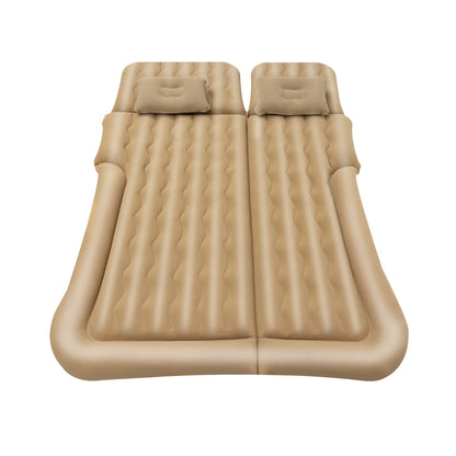 Universal Foldable Inflatable Bed Portable Inflatable Mattress Set Car Back Seat Sleeping Flocking Air Bed Cushion w/Pump+Pillow