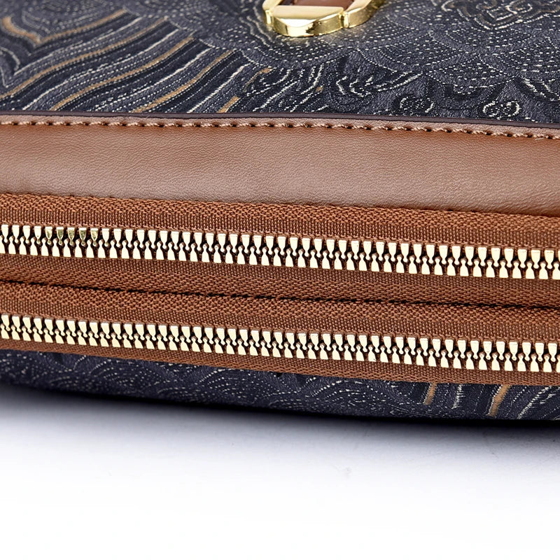 Luxury Designer Women's Shoulder Bag Fashion Print Purse Ladies High Quality Leather Crossbody Bag Messenger Commuter Sac A Main
