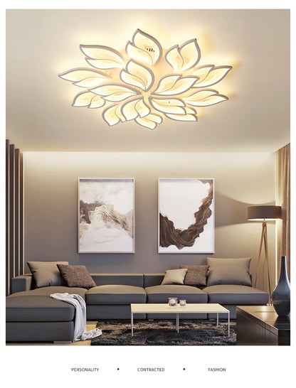 Modern LED Ceiling Chandeliers Light for Living Dining Room Bedroom Ceiling Lamps  With Remote Control Dimmable Lights Fixtures