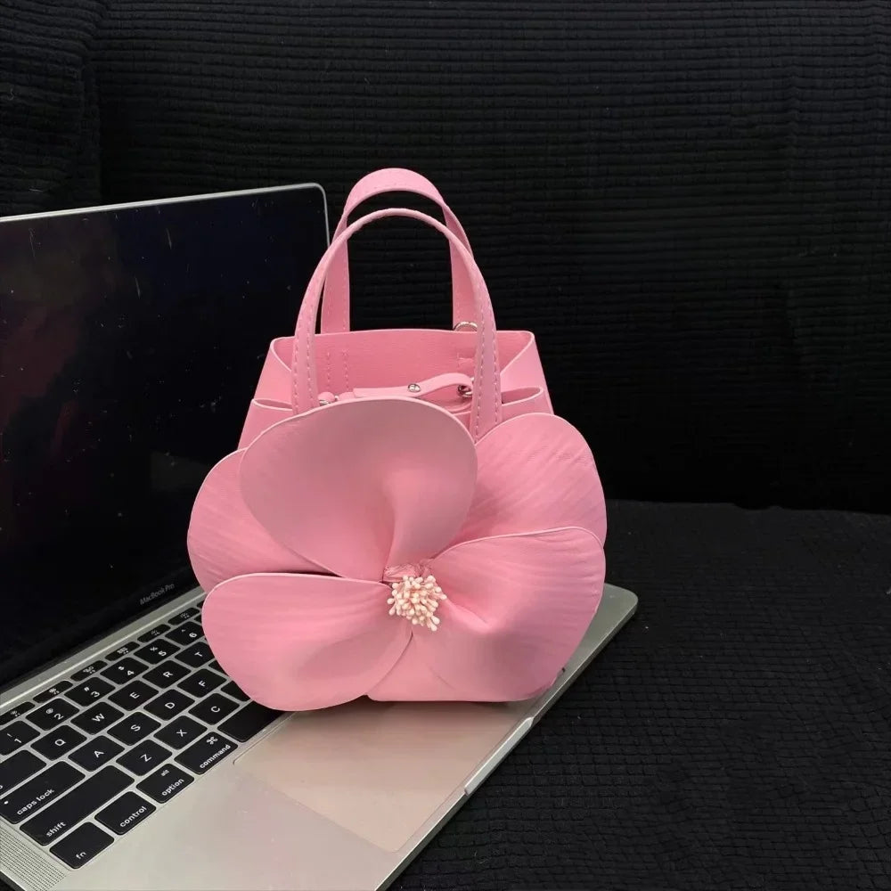 Innovative Chinese-Style Floral Bucket Bag Drawstring French Mini Tote Bag Flower Bucket Purse Women Luxury Designer Handbags