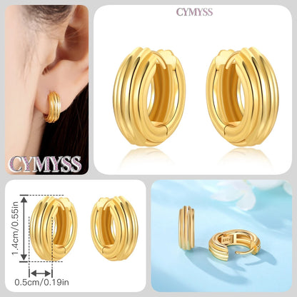 Original 925 Sterling Silver Heart Vintage Luxury Earrings Fashion 18K Gold Hoop Earrings for Women Piercing Jewelry Aretes 2026