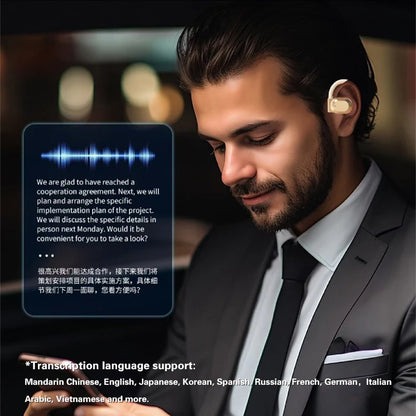 Lenovo AI Earphones Wireless Bluetooth Real-time Language Translation 144 Languages Ear Hanging Headphone Translator For Busine