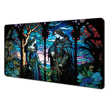 Medieval anime illustration design Mouse Pad Desk Mat with Stitched Edge non-Slip rubber base gamer pc accessories magic playmat