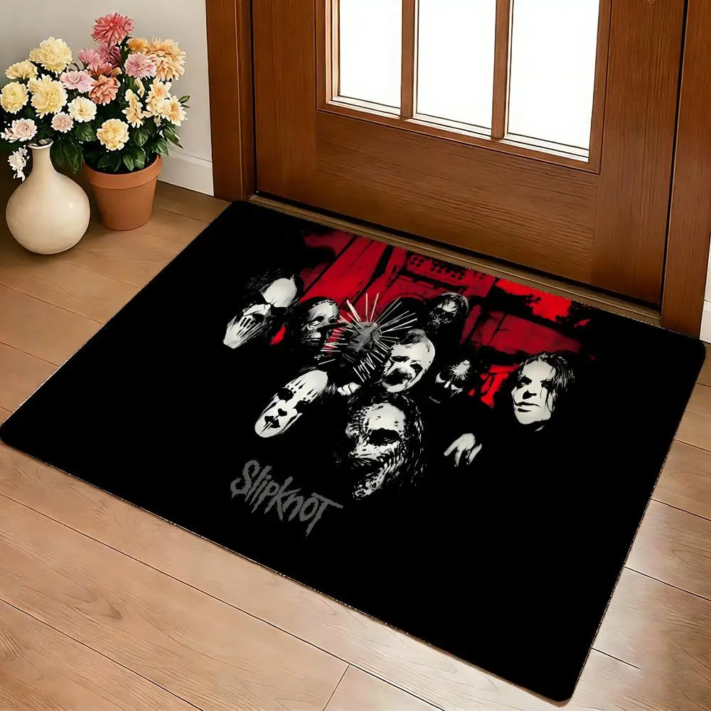 Band S-slipknot-S Classic Popular Long Floor Mat Cozy Flannel Soft Thick Non-Slip Mat For Living Room Bedroom Kitchen Decor Rugs