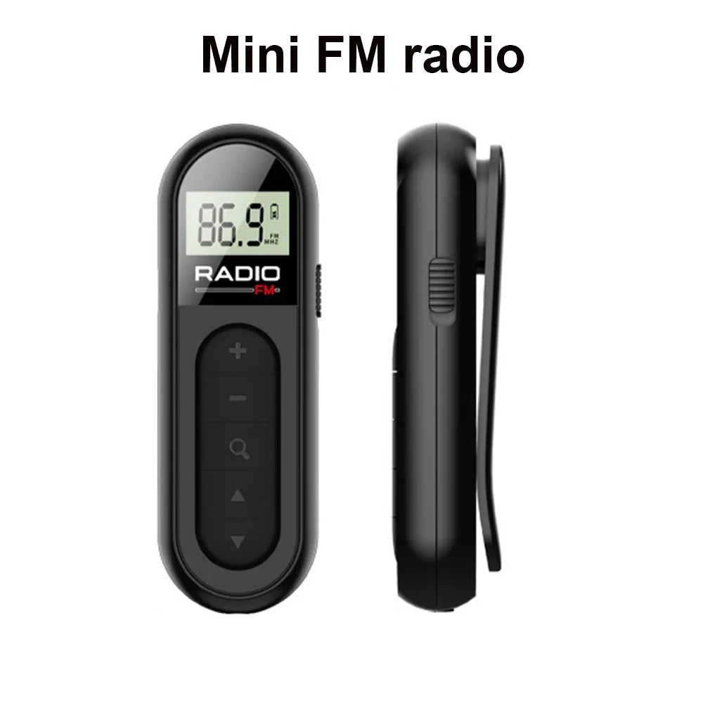 Rechargeable Portable FM Radio Pocket Digital Radio,Transistor Walkman Small Radio On Batteries for Hiking Walking