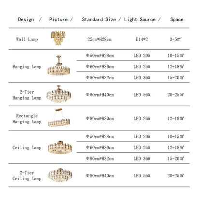 Clear Crystal Ceiling Chandeliers New LED Lights Luxury Rectangle Hanging Lamp Modern Home Decor Lustres for Dining Room Table